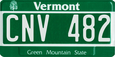 VT license plate CNV482