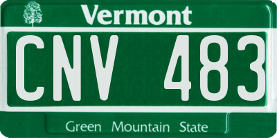VT license plate CNV483