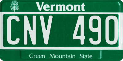 VT license plate CNV490