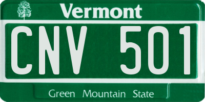 VT license plate CNV501