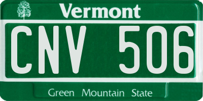 VT license plate CNV506