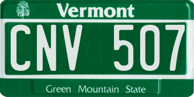 VT license plate CNV507