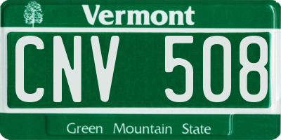 VT license plate CNV508