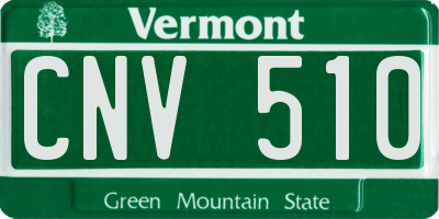 VT license plate CNV510