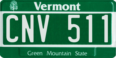 VT license plate CNV511