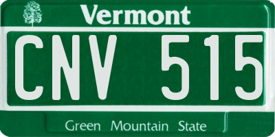 VT license plate CNV515