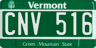 VT license plate CNV516