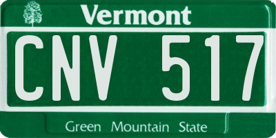 VT license plate CNV517