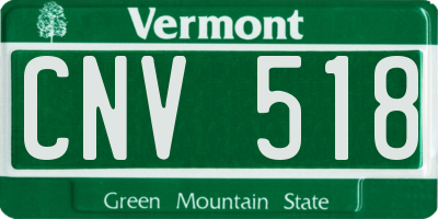 VT license plate CNV518