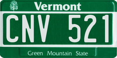 VT license plate CNV521