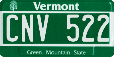 VT license plate CNV522