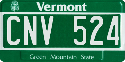 VT license plate CNV524