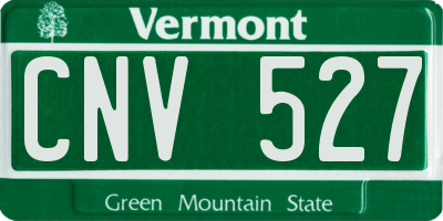 VT license plate CNV527
