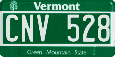 VT license plate CNV528