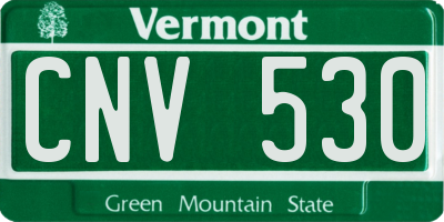 VT license plate CNV530