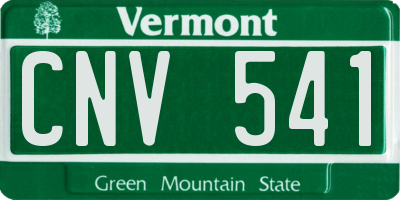 VT license plate CNV541