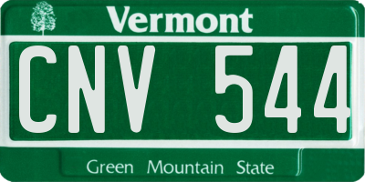 VT license plate CNV544