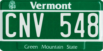 VT license plate CNV548
