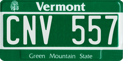 VT license plate CNV557