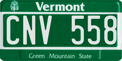 VT license plate CNV558