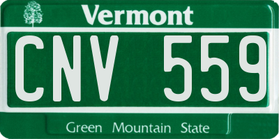 VT license plate CNV559