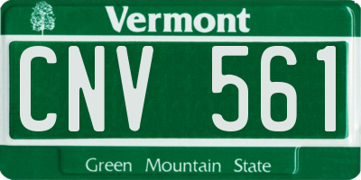 VT license plate CNV561
