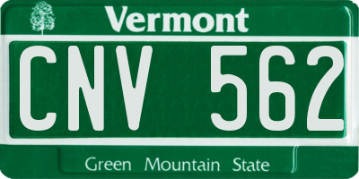 VT license plate CNV562