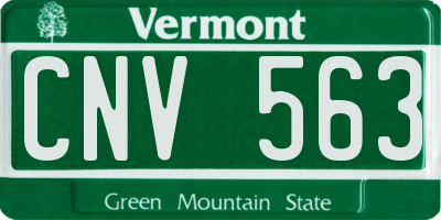 VT license plate CNV563