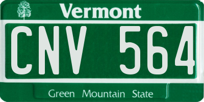 VT license plate CNV564