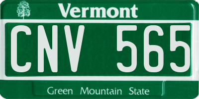 VT license plate CNV565