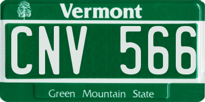 VT license plate CNV566