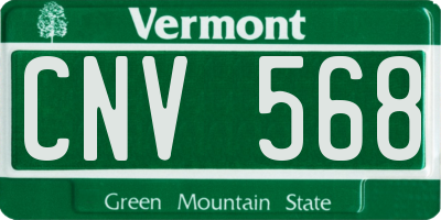 VT license plate CNV568