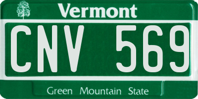 VT license plate CNV569
