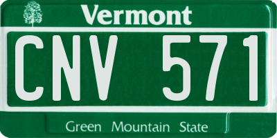 VT license plate CNV571