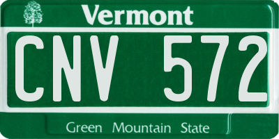 VT license plate CNV572