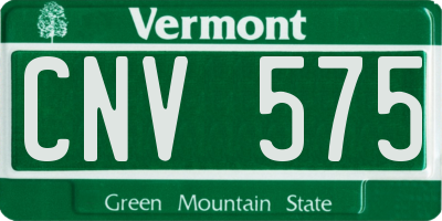VT license plate CNV575