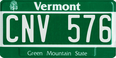 VT license plate CNV576