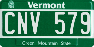 VT license plate CNV579