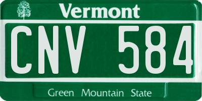 VT license plate CNV584