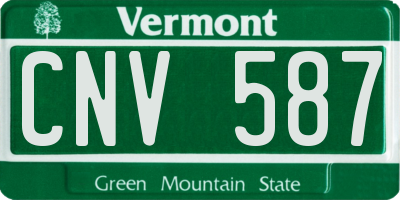 VT license plate CNV587