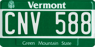 VT license plate CNV588