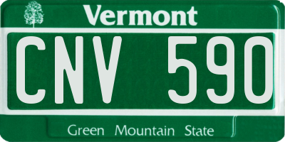 VT license plate CNV590