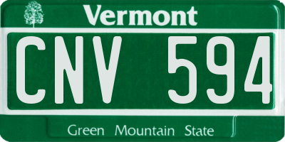 VT license plate CNV594