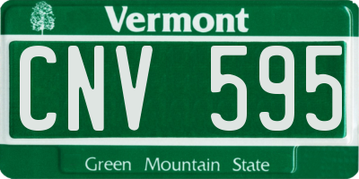 VT license plate CNV595