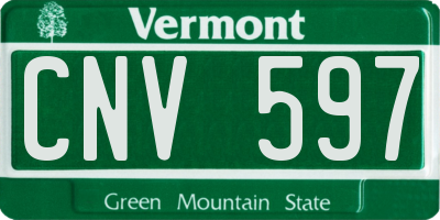 VT license plate CNV597
