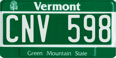 VT license plate CNV598