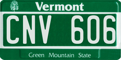 VT license plate CNV606