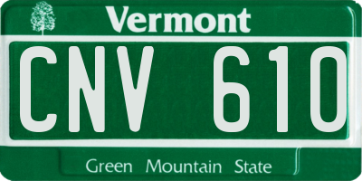VT license plate CNV610