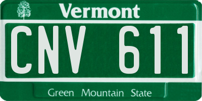 VT license plate CNV611