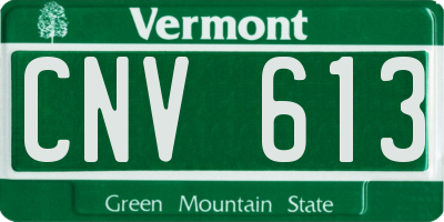 VT license plate CNV613